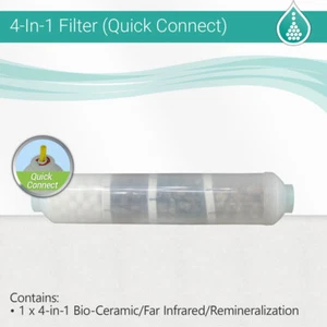Reverse Osmosis Multi mineralization Infrared quick connect inline Filter - Picture 1 of 5