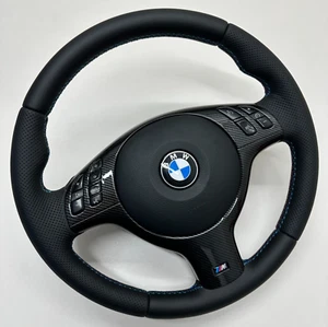 BMW E46 E39 E53 CARBON M SPORT STEERING WHEEL M3 M5 REMANUFACTURED NEW - Picture 1 of 10