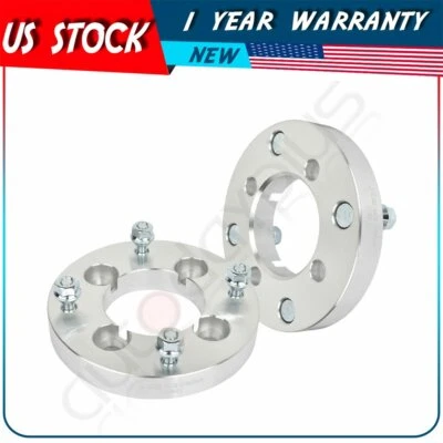 1" 4x110 to 4x137 10x1.25 studs silver 2 pcs wheel spacers for Bombardier 500 - Image 1 of 4