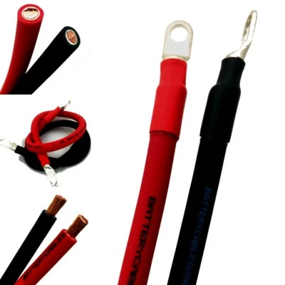 Cable de batería de cobre de 4 AWG cable de alimentación para automóvil, marino, inversor, autocaravana, solar Foto 1 de 2