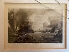 George Vicat COLE 1800s Engraving Tate gallery The pool of London Framed