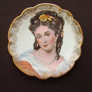 Limoges Porcelain Miniature Portrait Plate - Picture 1 of 1