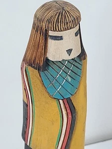 Native Hopi Kachina Wood Carved Figurine Sculpture 12” Signed White Corn NOTE - Imagen 1 de 23