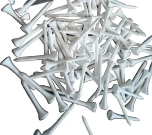 100 Brand New 3 1/4 Hardwood Golf Tees By Golf Digest   - Picture 1 of 5
