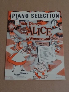 Walt Disney's Alice In Wonderland 1951 Piano Selection - Picture 1 of 1