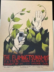 Flaming Tsunamis 2010 Southern Tour Poster Signed and Numbered by Justin Santora - Picture 1 of 1