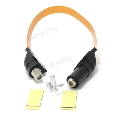 Long Version Female Connector Flat Coaxial Cable RG6 Wire For Satellite Antenna - Image 1 of 4