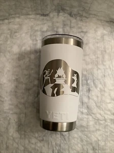 Yeti Rambler White 20oz Cup Tumbler Laser Engraved Artwork NEU - Bild 1 von 9