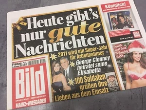 Bildzeitung BILD Zeitung 24. Dezember 2010 * George Clooney * Heilig Abend - Picture 1 of 1