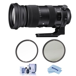 Sigma 60-600mm f/4.5-6.3 DG OS HSM Sports Lens for Nikon F/CPL+Clear Filter Kit