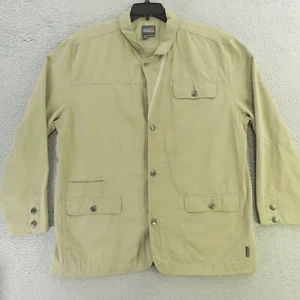 Royal Robbins Jacket Mens XL Brown Canvas Shacket Lined Buttons Pockets - Picture 1 of 11