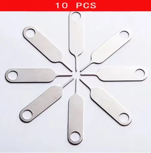 Sim Card Tray Ejector Removal Key Pin Tool Apple iPhone Samsung Phone (10 PCS) - Picture 1 of 5