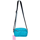 SkinnyDip London Millie Hearts Nylon Turquoise Camera Bag Crossbody 8”x5”x3”