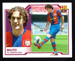 MILITO FICHAJE #12 FC BARCELONA 2007-08 CROMO PANINI LA LIGA ESTE 07/08 - Picture 1 of 2
