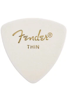 Fender 346 klassische Zelluloid-Gitarren-Plektren - WEISS - DÜNN - 12ER-Pack (1 Dutzend) - Bild 1 von 1