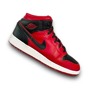 Jordan 1 Mid Reverse Bred Red/Black Sneaker Turnschuhe Kinder (GS) UK5,5 US6 EU38,5 - Bild 1 von 10