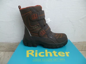 Richter Kids Boots Slip-On Boots Ankle Boots Winter Boots Brown New - Picture 1 of 10