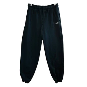 Joggers Alo Yoga de vellón negro talla S Est (defecto de logotipo) acogedor salón de ocio deportivo - Imagen 1 de 9