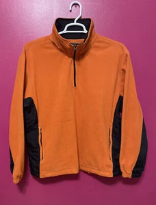 Weatherproof Men’s Fleece Jacket/Sweatshirt Medium Pullover Orange - Picture 1 of 8