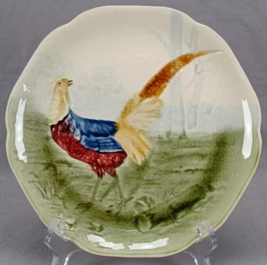 Choisy-le-Roi Hippolyte Boulenger Hand Painted Pheasant Majolica Plate C.1890s - Picture 1 of 9