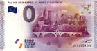 84 AVIGNON Palais des Papes et pont, 2015, Billet 0 Euro Souvenir