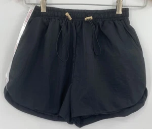Missguided Damenshorts schwarz Nylon neu ohne Etikett Größe 2 - Bild 1 von 4