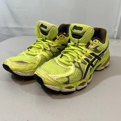 Sneakers ASICS Gel Nimbus 16 donna taglia 7 US 36 euro verde fluo corsa fluida - Immagine 1 di 4