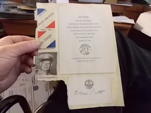 1946 MEDALLA PRESIDENTE ROOSEVELT PRESENTACIÓN CENA MENÚ + EXTRAS - Imagen 1 de 1