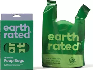 Earth Rated Dog Poop Bags with Handles, Extra Wide, Easy Tie and Guaranteed Leak - Picture 1 of 7