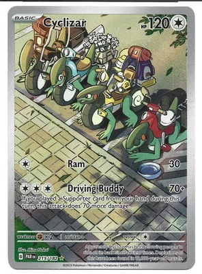 Pokemon Cyclizar 215/182 SV04: Paradox Rift Illustration Rare - Image 1 of 2