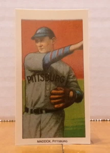 TARJETA DE BÉISBOL DE TABACO DE COLECCIÓN REIMPRESIÓN 1988 SWEET CAPORAL NICK MADDOX PITTSBURGH - Imagen 1 de 2