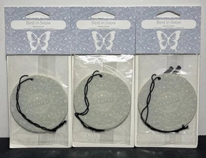 Lot of 3 Scentsy Hanging Car Scent Circle Fragrance Best in Snow Blue Free Ship - Picture 1 of 2