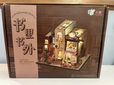 Inside & Outside the Book DIY Miniature House Kit – LED Book Cafe Model NEW - Image 1 of 3