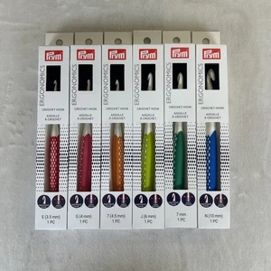 PRYM Ergonomics Crochet Hook Set of 6 Lot SEALED NEW E G 7 J 7mm N: Multicolor - Picture 1 of 22