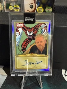 2025 Topps Marvel Mint Mark Bagley /50 Artist Auto Gold Carnage Refractor CA-MBA - Bild 1 von 2