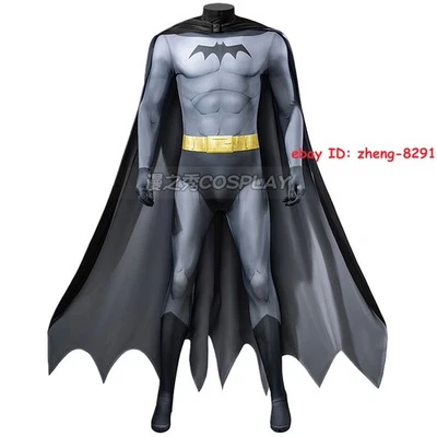 Batman：Caped Crusader Superhero Bodysuit Batman Jumpsuit Zentai Catsuits Helmet - Image 1 of 4