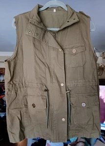 Olive Green Women’s Utility Vest Size xxl - Picture 1 of 6