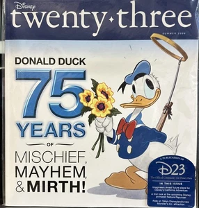 Disney Twenty-Three Magazine Donald Duck 75 Years of Mischief, Mayhem, & Mirth! - Picture 1 of 2