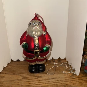 Dept 56 Vetro Mercurio Babbo Natale Decorazione Soffiata a Mano Jumbo 9” Vintage - Foto 1 di 3
