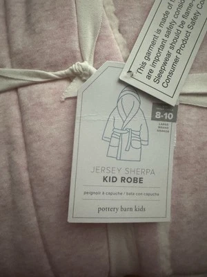 Pottery Barn 儿童球衣 儿童长袍 尺寸 大号 8-10 粉红色 全新 — 第 1/4 张图片