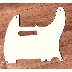 3ply, 5 holes parchment (vintage white) pickgaurd for Telecaster - Picture 1 of 2