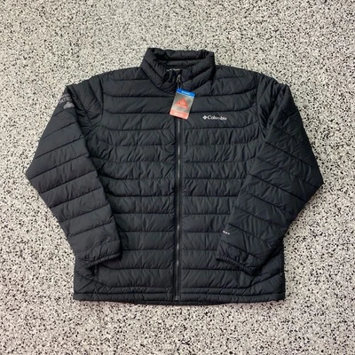 Columbia Omni Heat Black Puffer Jacket Mens Size XL Full Zip SLEEVE LOGO NWT - Image 1 of 4