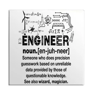 Engineer Definition Guess Work Quote Refrigerator Kitchen Fridge Door Magnet - Picture 1 of 7