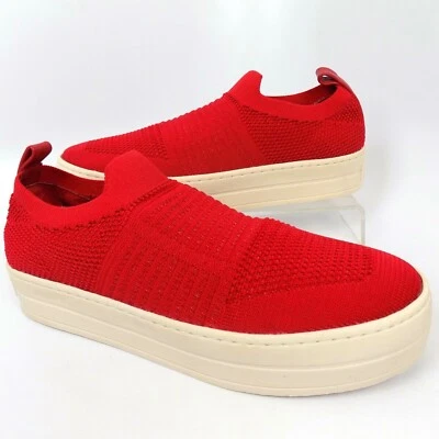 NEW! J/Slides Hilo 9 Red Knit Slip On Platform Women's Comfort Shoes Size 8.0 M - Image 1 of 4
