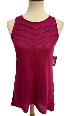 Blusa sin mangas para mujer The Original Arizona Jean Co. roja remolacha talla M Foto 1 de 4