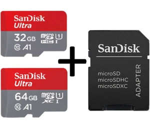 SanDisk Ultra Micro SD Card 32GB 64GB Class 10 140MB/s TF Memory Card SDHC SDXC - Picture 1 of 14