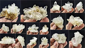 NATURAL QUARTZ CRYSTAL CLUSTERS SPECIMENS HEALING REIKI 35PCS 1.5KG - Picture 1 of 24