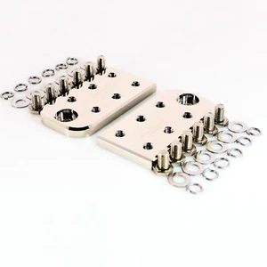 Big Jeff Audio Pair of 6 Spot Lug Style Aluminum Bolt Down Battery Terminals - Picture 1 of 4