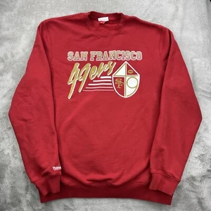 Felpa San Francisco 49ers Mitchell And Ness Uomo 3XL Rossa NFL Football Crew - Foto 1 di 18