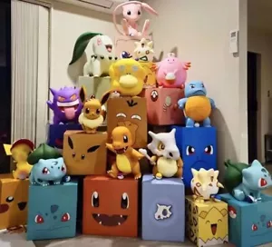 Pokémon lebensgroße Figur Mew/Togepi/Gengar/Eevee/Psyduck etc. mit Karton Japan NEU - Bild 1 von 82